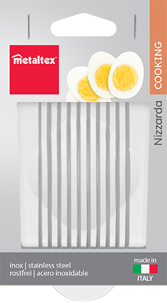 Metaltex eierschneider wit met roestvrijstalen draden