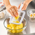 Metaltex aardappelsnijder kunststof/edelstaal wit