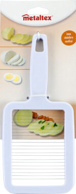 Metaltex aardappelsnijder kunststof/edelstaal wit