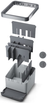 Metaltex keukengereedschap organizer Utiltex, grijs