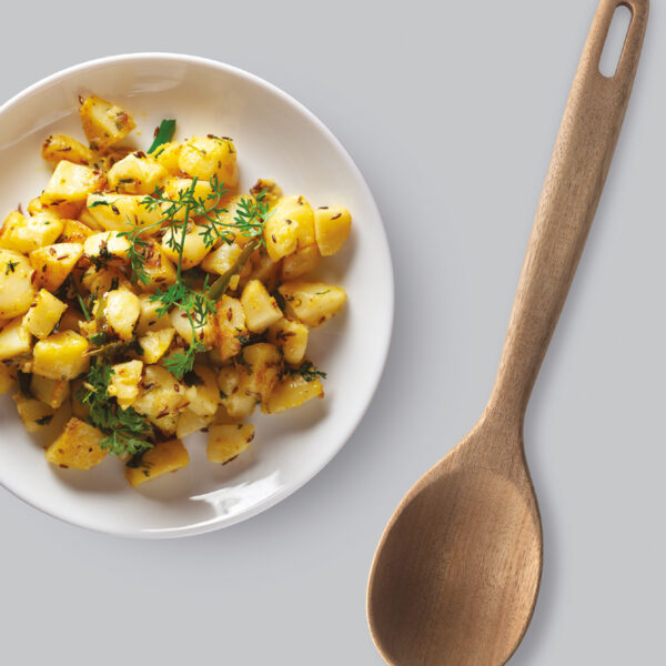 Metaltex opscheplepel Acacia Line van acaciahout