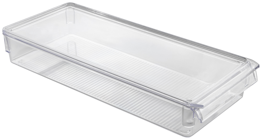 Metaltex koelkast organizer met deksel - transparant medium formaat Metaltex koelkast organizer met deksel - transparant medium formaat