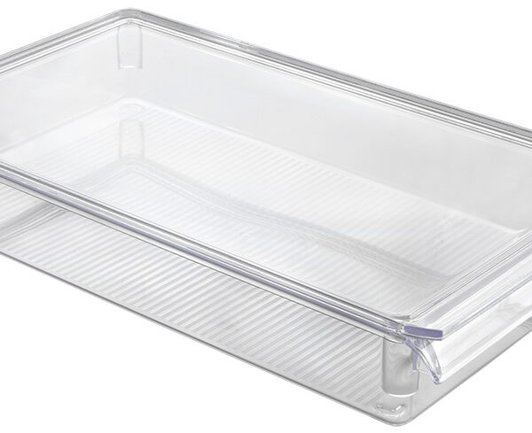 Metaltex koelkast organizer groot met deksel transparant