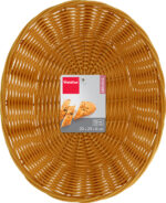 Metaltex broodmand ovaal kunststof gevlochten beige