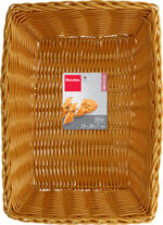 Metaltex broodmandje rechthoekig kunststofvlechtwerk beige