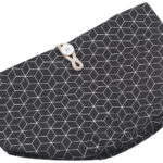 Metaltex broodmand opvouwbaar katoen zwart/beige