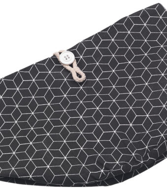 Metaltex broodmand opvouwbaar katoen zwart/beige