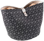 Metaltex broodmand opvouwbaar katoen zwart/beige