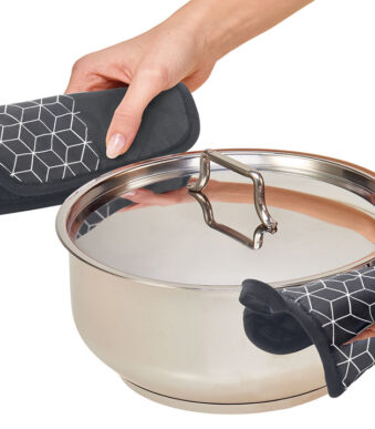 Metaltex pannenlappen set 2 stuks zwart wit