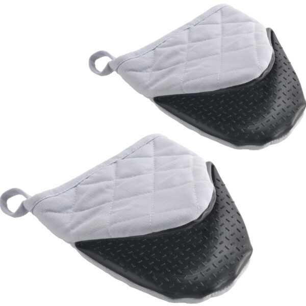 Metaltex ovenhandschoenen antislip, 2 stuks, grijs/zwart