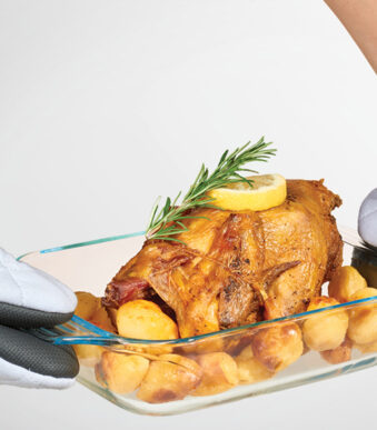 Metaltex ovenhandschoenen antislip, 2 stuks, grijs/zwart