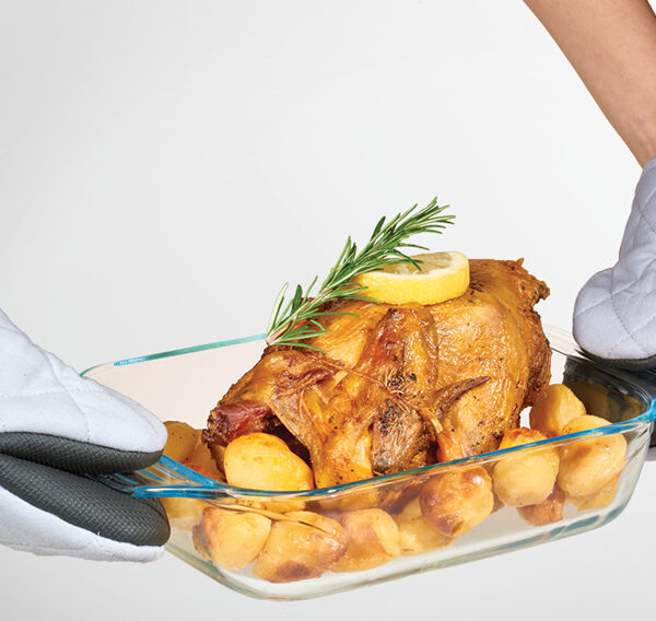 Metaltex ovenhandschoenen antislip, 2 stuks, grijs/zwart