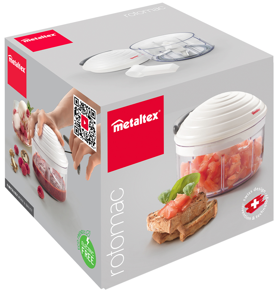 Metaltex groente- en fruitsnijder Rotomac 600ml wit Metaltex groente- en fruitsnijder Rotomac 600ml wit