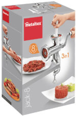 Metaltex vleesmolen Jack 8, aluminium met toebehoren