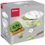 Metaltex saladeslinger met koordmechanisme, wit, 4 liter