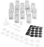 Metaltex kruidenstrooier set 12 glazen potten 120ml met accessoires