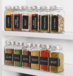 Metaltex kruidenstrooier set 12 glazen potten 120ml met accessoires