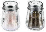 Metaltex zout- en peperstrooierset van glas en edelstaal