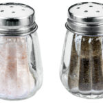 Metaltex zout- en peperstrooierset van glas en edelstaal