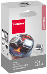 Metaltex Herbruikbare IJsblokjes Set - Roestvrij Staal 4 Stuks