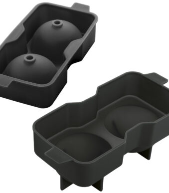 Metaltex ijsblokjesvorm siliconen voor 2 ballen zwart