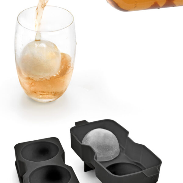 Metaltex ijsblokjesvorm siliconen voor 2 ballen zwart