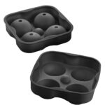Metaltex ijsblokjesvorm siliconen voor 4 ballen zwart