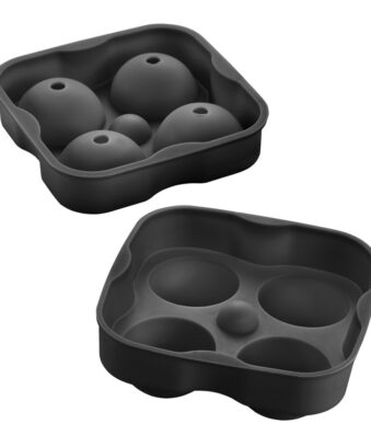 Metaltex ijsblokjesvorm siliconen voor 4 ballen zwart