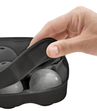 Metaltex ijsblokjesvorm siliconen voor 4 ballen zwart