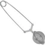 Metaltex theezeef met tanggreep, roestvrijstaal