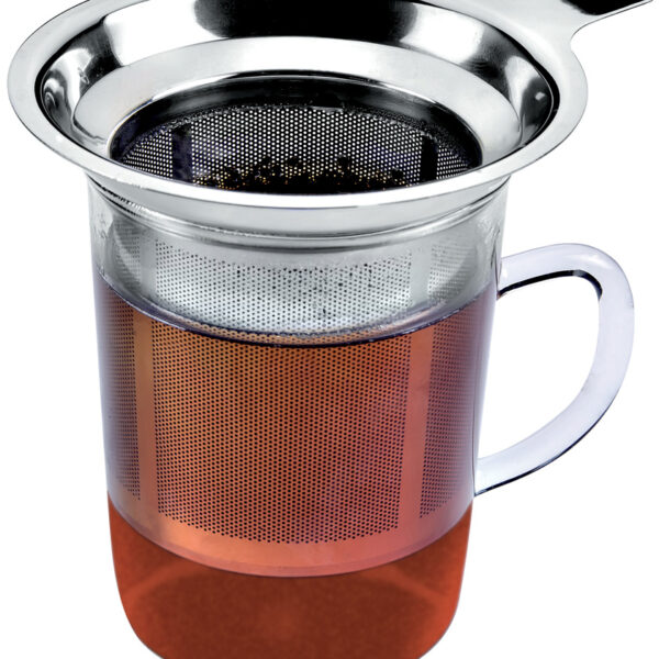 Metaltex theezeef groot, roestvrijstaal