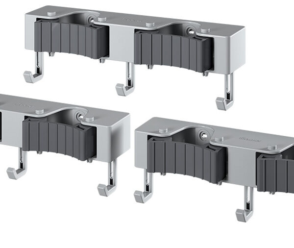 Metaltex klemrail Hang-Up 6 met 9 haken, 3-delige set