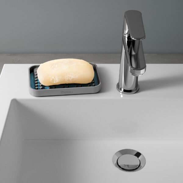 Metaltex zeephouder Gravity-Soap grijs