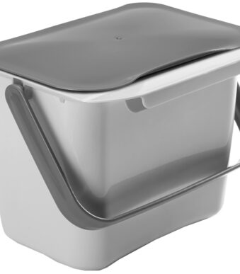 Metaltex Bio-Afvalemmer Bintex met deksel 4L grijs