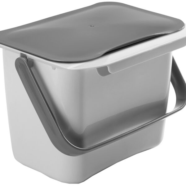 Metaltex Bio-Afvalemmer Bintex met deksel 4L grijs