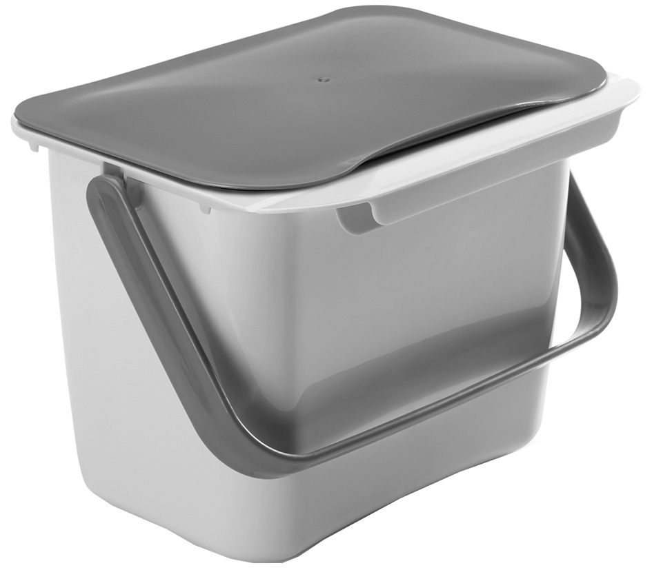 Metaltex Bio-Afvalemmer Bintex met deksel 4L grijs Metaltex Bio-Afvalemmer Bintex met deksel 4L grijs