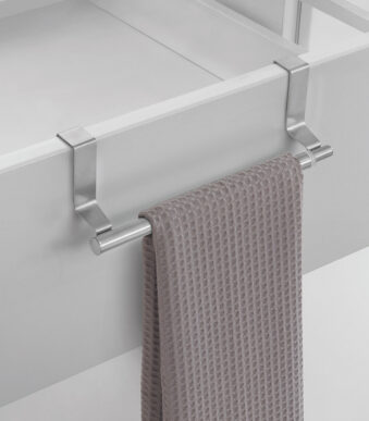 Metaltex handdoekhouder uitschuifbaar edelstaal voor kastdeur