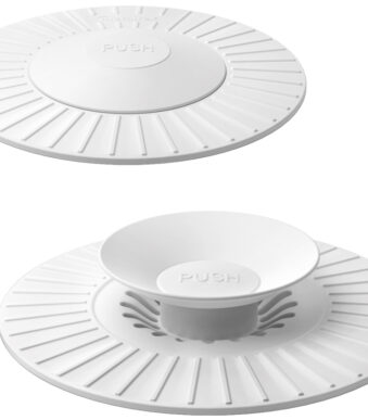 Metaltex universele afvoer afdekking siliconen wit