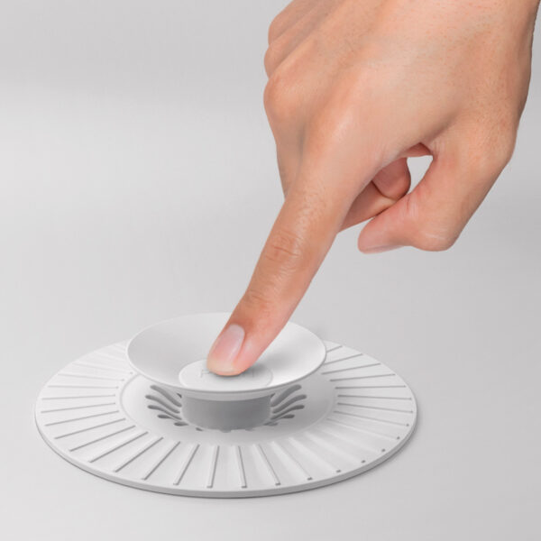 Metaltex universele afvoer afdekking siliconen wit