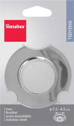 Metaltex haarzeef roestvrij staal, diameter 75 mm