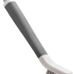 Metaltex 2-in-1 voegenborstel en schraper, wit/grijs