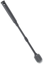 Metaltex flessenborstel uitschuifbaar 30-40cm met siliconenborstels grijs
