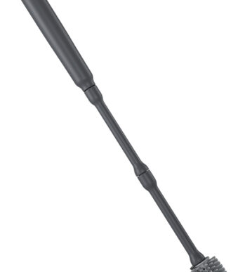 Metaltex flessenborstel uitschuifbaar 30-40cm met siliconenborstels grijs