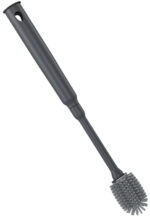 Metaltex flessenborstel uitschuifbaar 30-40cm met siliconenborstels grijs