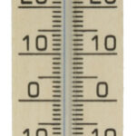 Metaltex binnenthermometer van beukenhout bruin