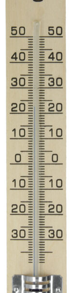 Metaltex binnenthermometer van beukenhout bruin