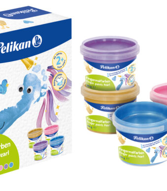 Pelikan vingerverf parelkleuren, 4-delige set