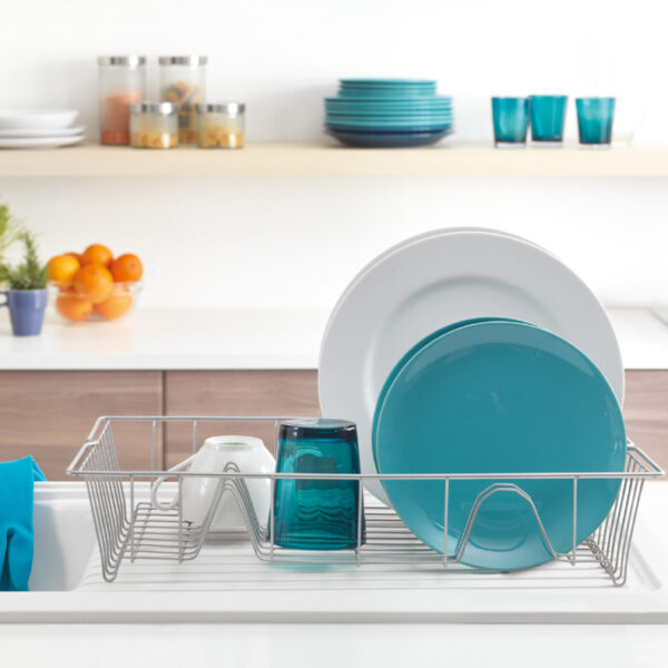 Metaltex afdruiprek Colonia zilvermetallic 48cm