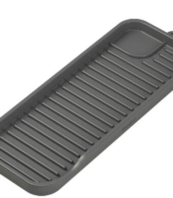 Metaltex siliconen spoelbakorganizer Tidy-Mat grijs 23cm