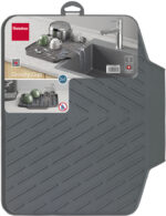 Metaltex afdruipmat Gravity-Duo rubber grijs 40x33cm